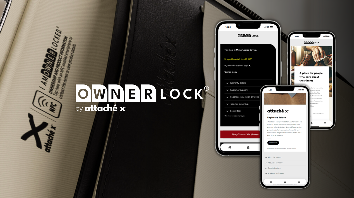 attaché x Bag Security: OwnerLock® for Ownership Verification & Lost ...